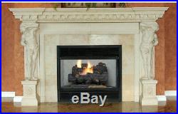 Vent Free Propane Gas Fireplace Logs With Remote Emberglow Savannah Oak 18 in