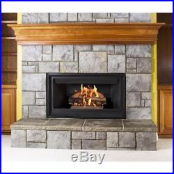 Vented Design Log Set 24-Inch 7-Pcs Natural Gas Decorative Fireplace Cement Logs