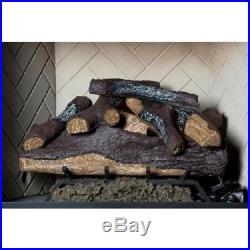 Vented Fireplace Logs Propane Natural Gas 18 inch Lanier Oak Log Fire Place New