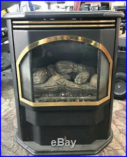 Vented Natural Gas Log Set Fireplace Insert Fire Heater Flu Chimney Indoor Home