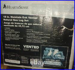 Vented Natural Gas Log Set Heater Match Light Mountain Oak 18 45,000 BTU