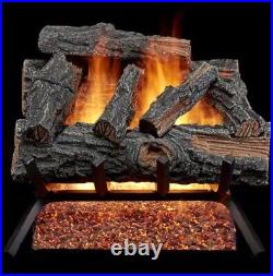 Vented Natural Gas Log Set Heater Match Light Mountain Oak 18 45,000 BTU