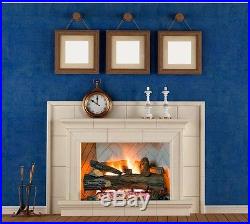 Vented Oak Natural Gas Fireplace Logs Fire Log Set 24 in Remote Kit NEW NO TAX