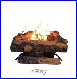 Ventless Fireplace Logs 24 in. Oakwood Log Set Natural Gas Fire Vent Free Insert