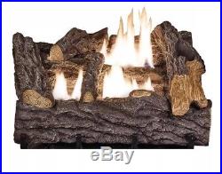Ventless Fireplace Logs Natural Gas Liquid Propane Dual Fuel Insert Kit 18 inch