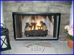 Ventless Fireplace Logs Natural Gas Liquid Propane Dual Fuel Insert Kit 18 inch