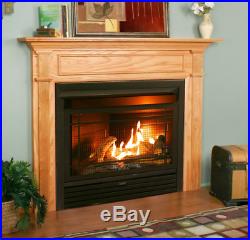 Ventless Gas Fireplace Insert Logs Natural Propane 23 Inch Indoor 28,000 BTU New