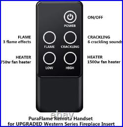 Western Electric Fireplace Insert with Fire Crackling Sound, Remote Control