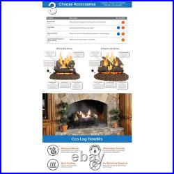 Wildwood 24 In. Vent-Free Dual Fuel Gas Fireplace Logs