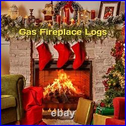 Wood Logs Fireplace Log Set For Indoor Gas Inserts Vented Electric Gel Propane V